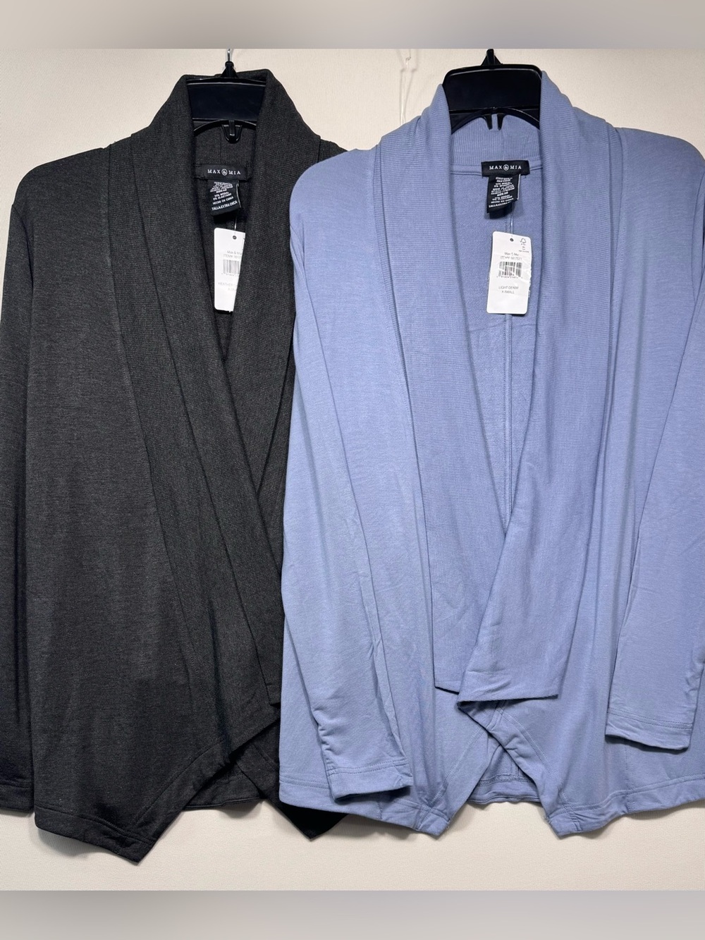 Max & mia set of 2 the drape front cardigan nwt size sxmall